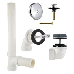 Bath Drain Full Kit, Lift & Turn, PVC, Polished Chrome - nocr216wzxuu6sxyouxc@2x.jpg