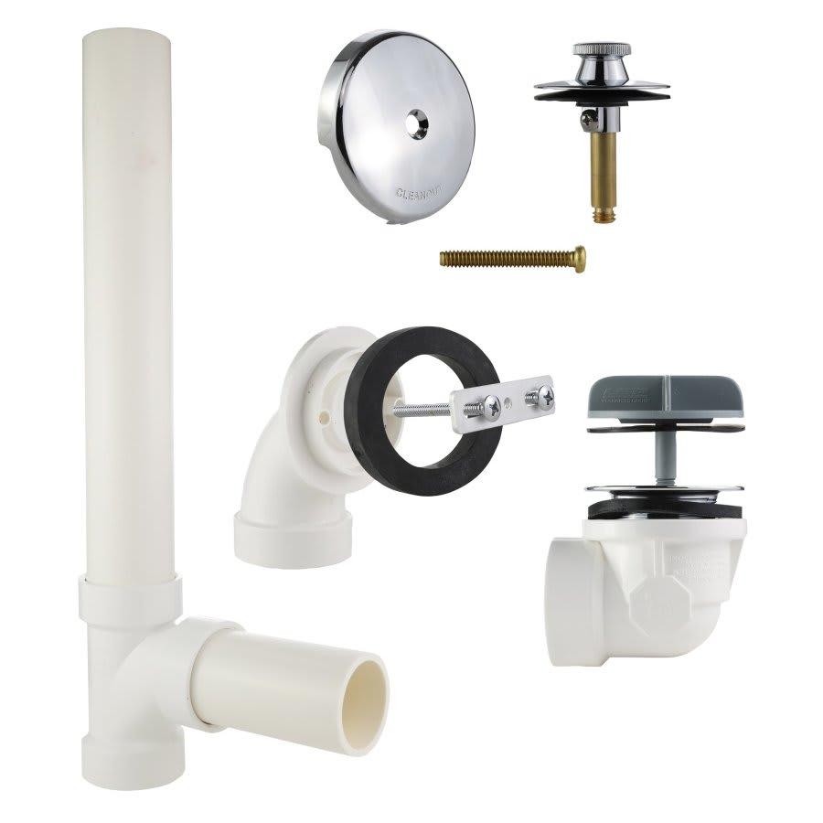 Bath Drain Full Kit, Lift & Turn, PVC, Polished Chrome - nocr216wzxuu6sxyouxc@2x.jpg