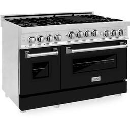 48"W 6.0 Gas Range Stainless Steel W Matt Blk Doors - nqpp0dj71abxnht9z3xw@2x.jpg