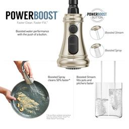 Weymouth 1.5 GPM Single Hole Pre-Rinse Pull Down Kitchen Faucet with Power Boost - nrdqctidaad4jtykia91@2x.jpg