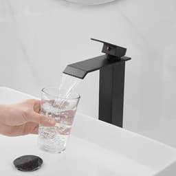 BWE Waterfall Single Hole Single Handle Bathroom Vessel Sink Faucet With Pop-up Drain Assembly in Matte Black A-96004H-Black - nrncz5rbmvncyfjgvkba@2x.jpg