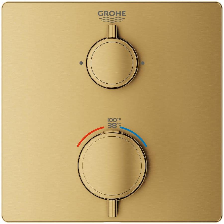 Grohtherm Thermostatic Valve Trim Only with Dual Lever Handles and Volume Control - Less Rough In - nvekukksqrtktwrf1p56@2x.jpg