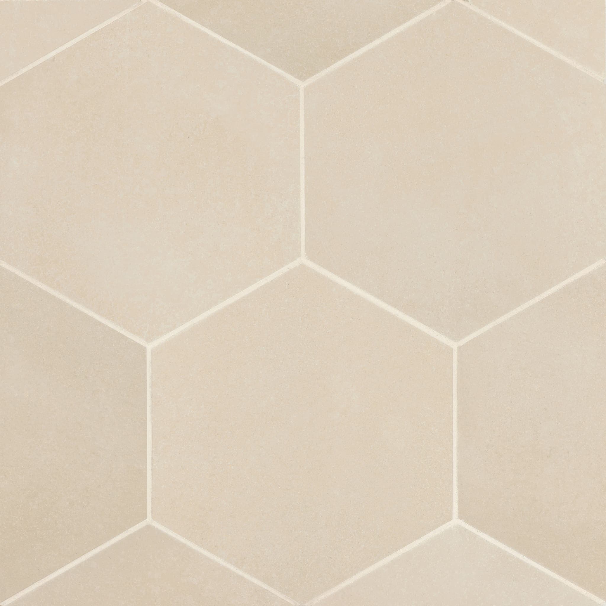 Makoto 10" x 11.5" Hexagon Matte Porcelain Tile in Tatami Beige