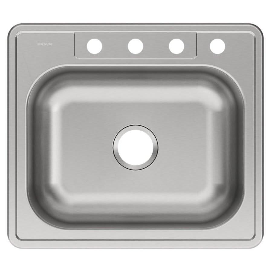 Dayton® Single Bowl Kitchen Sink, Top Mount, 25 x 22 in, 8 in Bowl Depth, 4-Hole, 20 ga Elite Satin Steel, Stainless - nybvleaw1fe4vovq3lji@2x.jpg