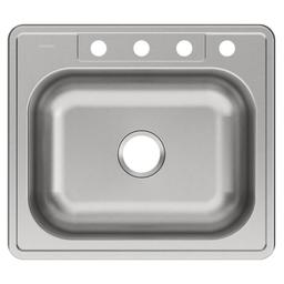 Dayton® Single Bowl Kitchen Sink, Top Mount, 25 x 22 in, 8 in Bowl Depth, 4-Hole, 20 ga Elite Satin Steel, Stainless - nybvleaw1fe4vovq3lji@2x.jpg