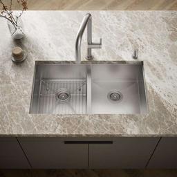 Vault 33" Double Basin Top-Mount/Under-Mount 18-Gauge Stainless Steel Kitchen Sink with SilentShield and Bottom Sink Rack - nz356imphiw4ffoqovyb@2x.jpg