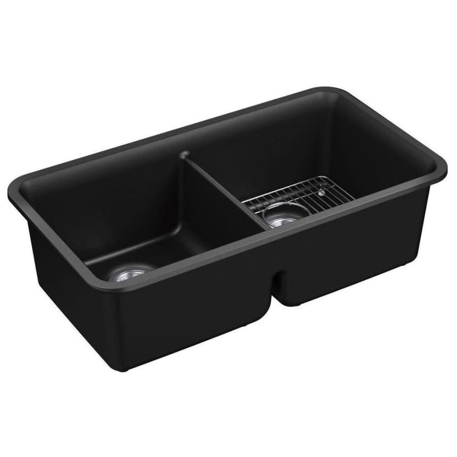 Cairn 33-1/2" Undermount Double Equal Bowl Neoroc Granite Composite Kitchen Sink with Right Sink Rack Included - nzydqxxitskn0tigdhs9@2x.jpg