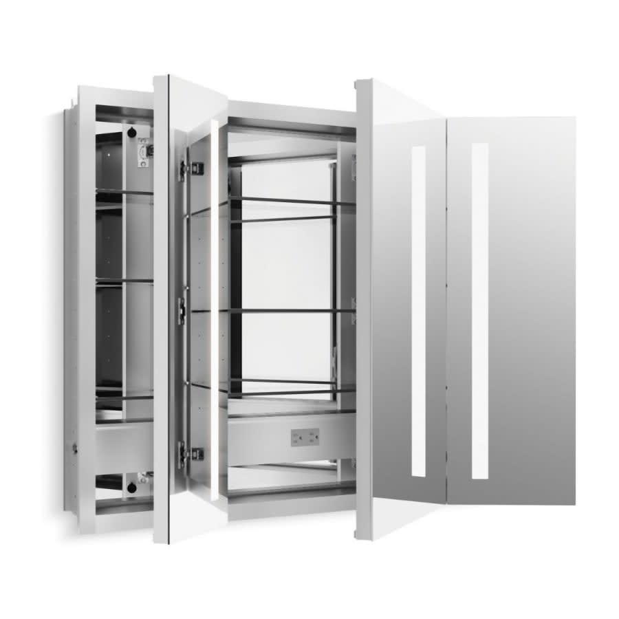 Verdera 40" x 30" Lighted Three Door Medicine Cabinet with Nine Shelves, Built-in Outlets, and Flip Out Magnifying Mirror - CA Title 24 Compliant - o0dhkdrkgxoo9xovpcme@2x.jpg