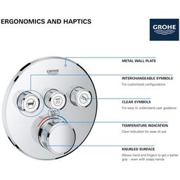 Grohtherm Triple Function Thermostatic Valve Trim Only with Triple Knob Handles and Volume Control - Less Rough In - o3hryielgxaaeien5ypr@2x.jpg