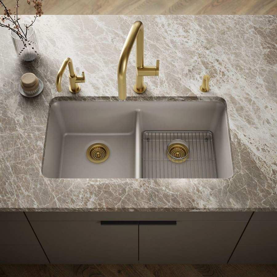 Cairn 33-1/2" Undermount Double Equal Bowl Neoroc Granite Composite Kitchen Sink with Right Sink Rack Included - o4mxf1xfz6ql5lewawlt@2x.jpg
