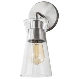 1-Light Brushed Nickel Wall Sconce with Clear Glass - o6ra8xjkoc6c8pannlec@2x.jpg