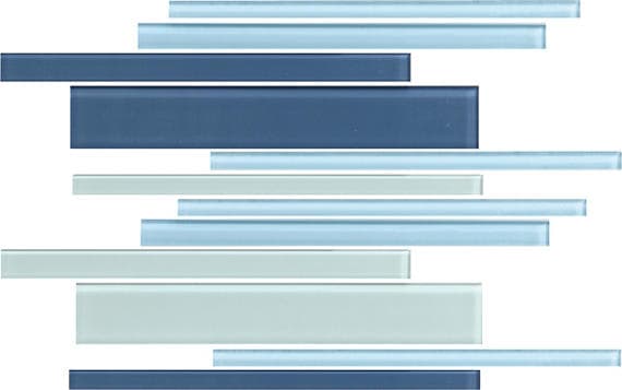 Color Wave Winter Blues Straight Joint 1X1 Glass