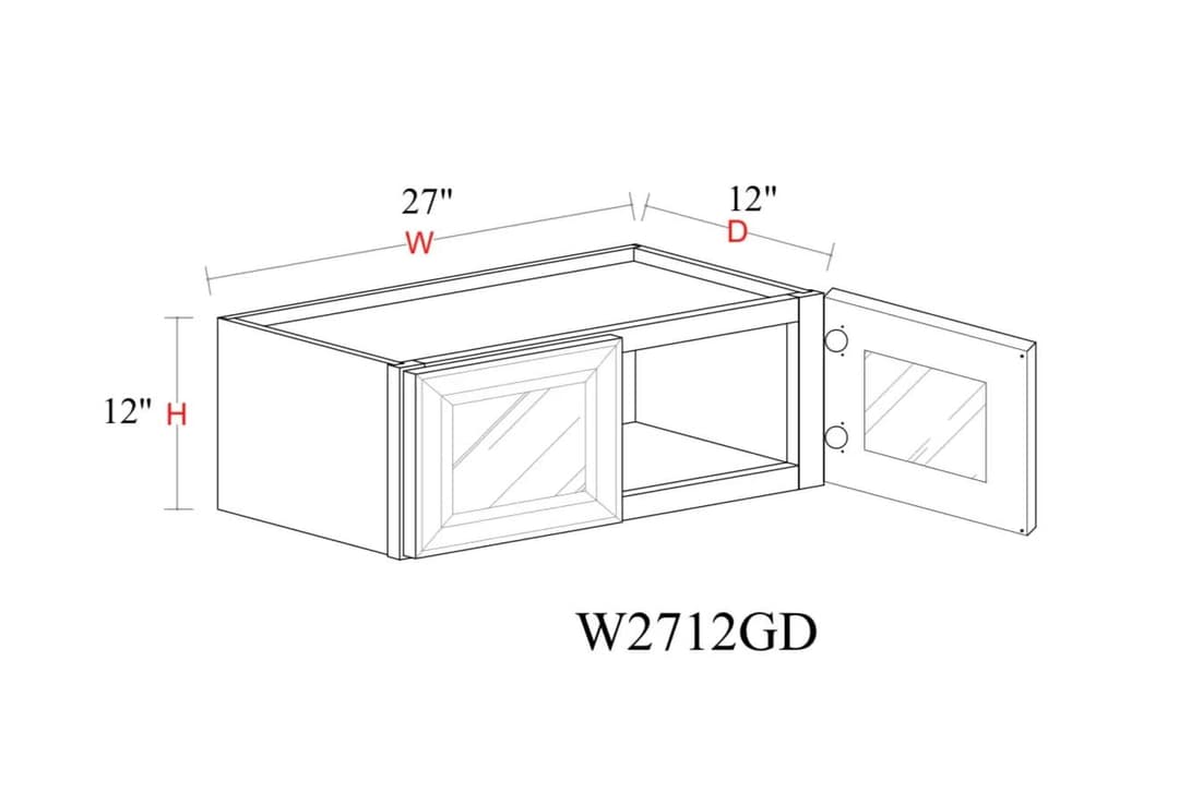 Wall Cabinet - 27"W x 12"H x 12"D Glass Door Only - o9fxbq1c3kopjztaumwc@2x.jpg