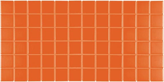 Color Wheel Mosaic Orange Burst Hexagon 1.5X1.5 Glossy