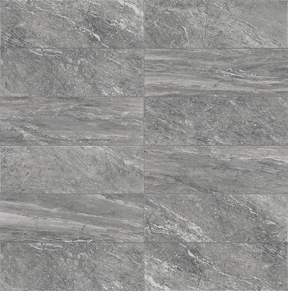 Perpetuo Eternal Grey Rectangle 12X24 Satin
