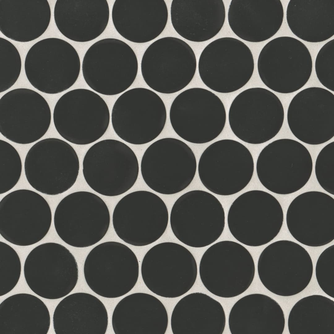 Makoto 2" Round Matte Porcelain Mosaic Tile in Kuroi Black - odx8ggamwda0muco0oxp@2x.jpg