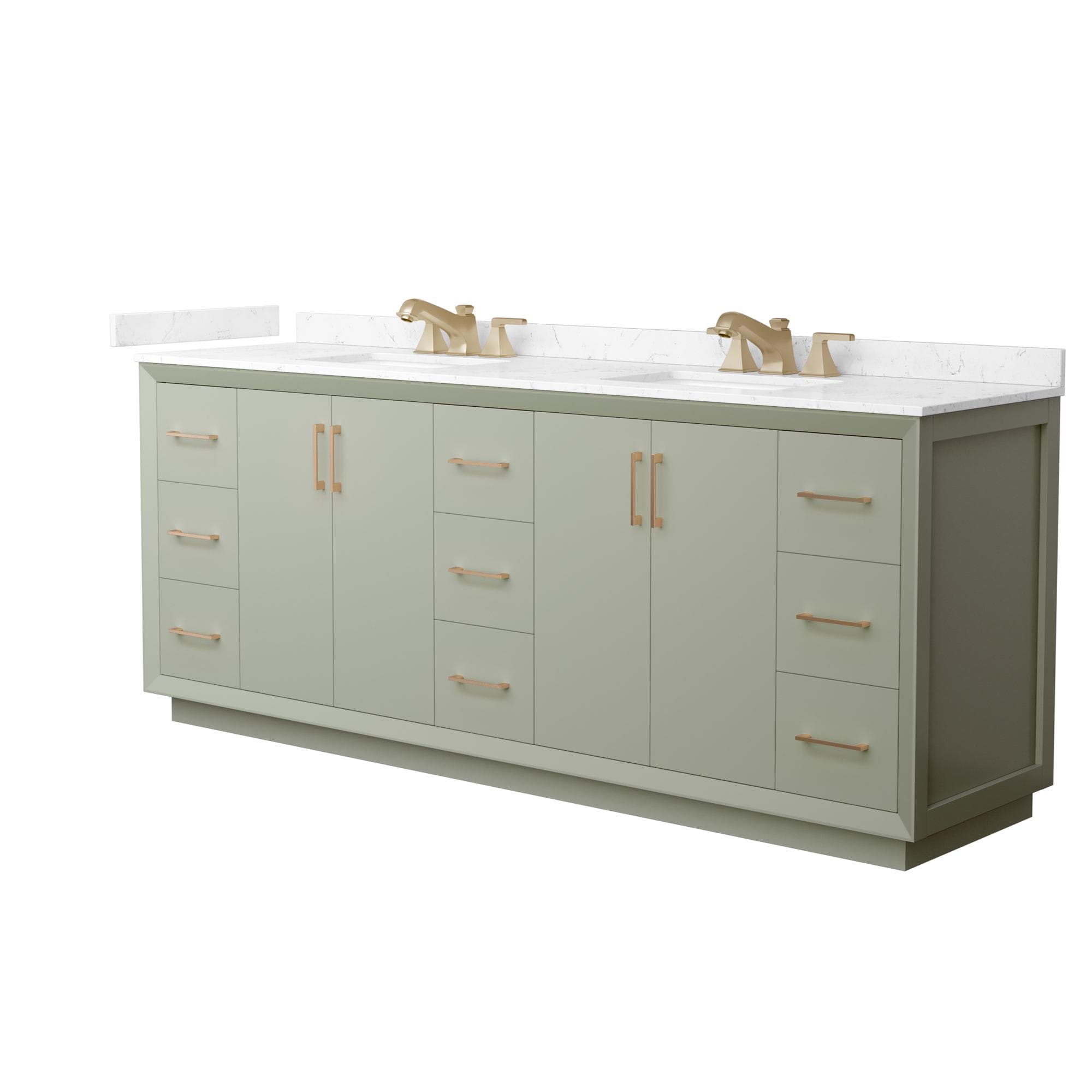 Strada Double Bathroom Vanity - 84W x 35H x 22D