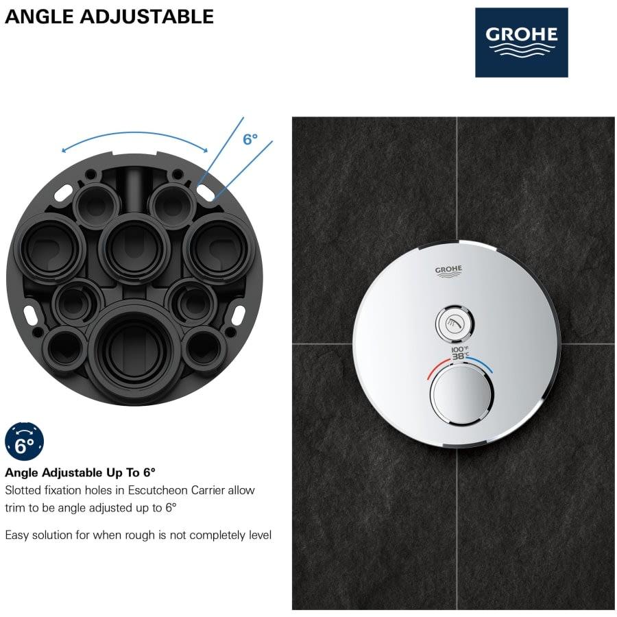 Grohtherm Single Function Thermostatic Valve Trim Only with Double Knob Handles and Volume Control - Less Rough In - ogacjljvjnkovai4aotj@2x.jpg