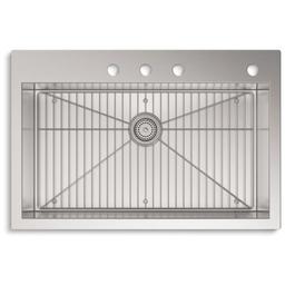 Vault 33" Single Basin Drop-In / Under-Mount 18-Gauge Stainless Steel Kitchen Sink with SilentShield - Basin Rack Included - ok7wtiw2fdvcyvbnifzb@2x.jpg