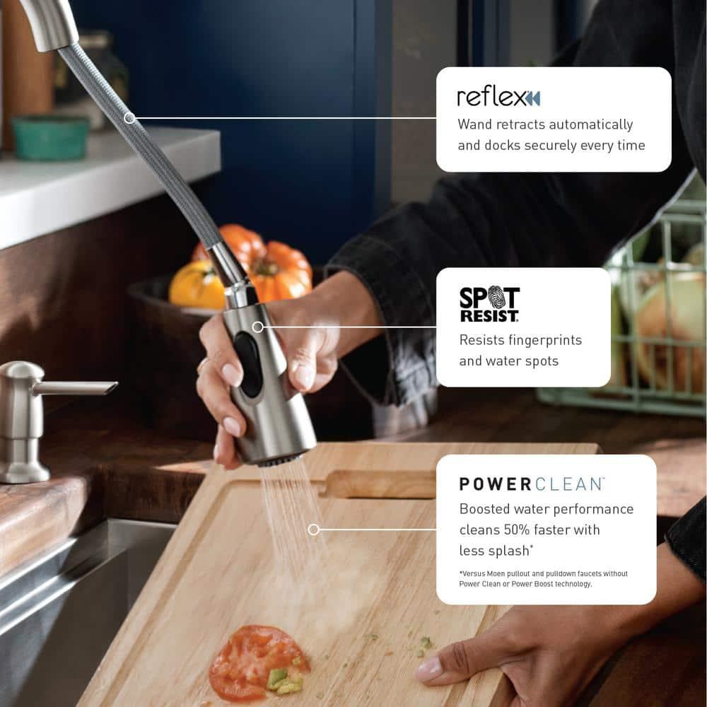 Adler Single-Handle Pull-Down Sprayer Kitchen Faucet with Power Clean and Reflex in Spot Resist Stainless - olkfhxoxxheigh2roxbi@2x.jpg