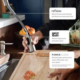 Adler Single-Handle Pull-Down Sprayer Kitchen Faucet with Power Clean and Reflex in Spot Resist Stainless - olkfhxoxxheigh2roxbi@2x.jpg
