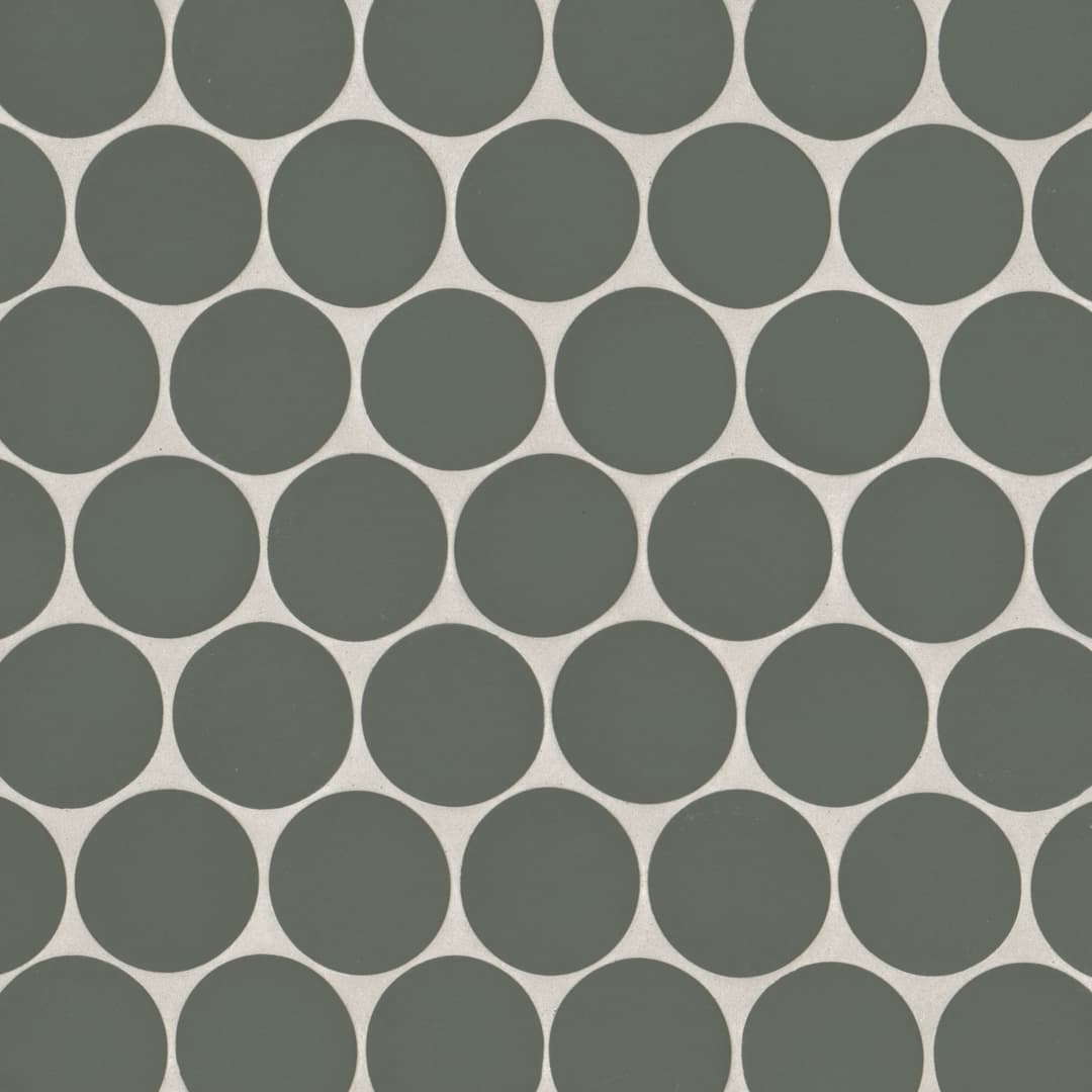 Makoto 2" Round Matte Porcelain Mosaic Tile in Midori Green - ommlikpaytoxnxydcbvi@2x.jpg