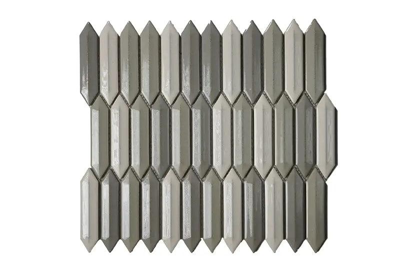 BG MIXED COLOR 3D PICKET 12X12 MOSAIC