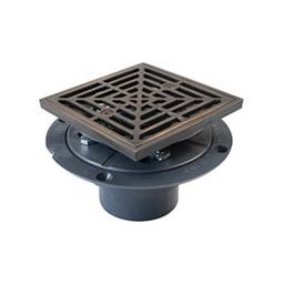 Shower Pan Drain, 2 in, Hub, 4-1/2 in, Grid, PVC Drain, Oil Rubbed Bronze - oonctuht9sitzvcu3dz5@2x.jpg