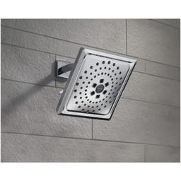 Universal Showering 7-5/8" Square 1.75 GPM Shower Head Full Spray Pattern with Touch Clean and H2Okinetic Technology - opt33genv3pav0gncwza@2x.jpg