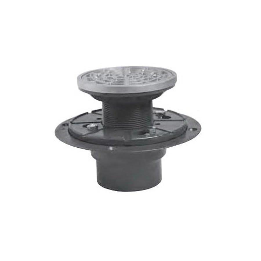 Shower Pan Drain, 2 in, Hub, 4-7/16 in, Grid, PVC Drain, Nickel Bronze - opyzpxxwly69fvuudovz@2x.jpg
