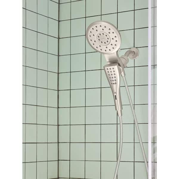MOEN Verso 8-Spray 7 in. Dual Wall Mount Fixed and Handheld Shower Head with Infiniti Dial in Spot Resist Brushed Nickel 220C2SRN - or1voypaydpoajhhbauz@2x.jpg