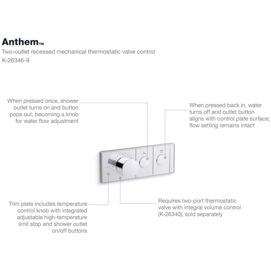 Anthem Two Function Thermostatic Valve Trim Only with Single Knob Handle, Integrated Diverter, and Volume Control - Less Rough In - osdlhmorelup0jqcdpll@2x.jpg