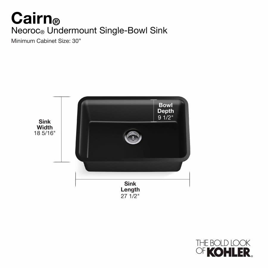 Cairn 27-1/2" Undermount Single Bowl Neoroc Granite Composite Kitchen Sink with Bottom Sink Rack - ouah906g7i0nht3qhvzs@2x.jpg