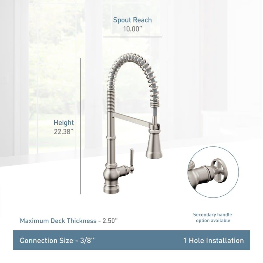 Paterson 1.5 GPM Single Hole Pre-Rinse Pull Down Kitchen Faucet with Power Boost - ouilq6yxscqzgbazn9ry@2x.jpg