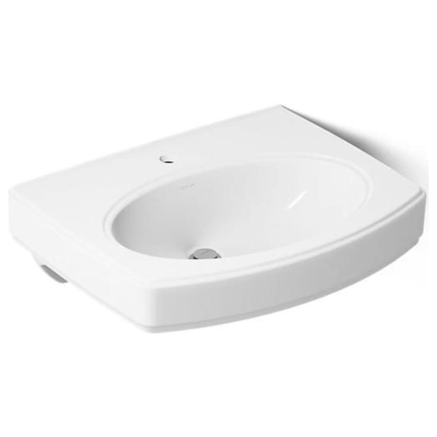 Pinoir 18" Wall Mounted Bathroom Sink with 1 Hole Drilled and Overflow
