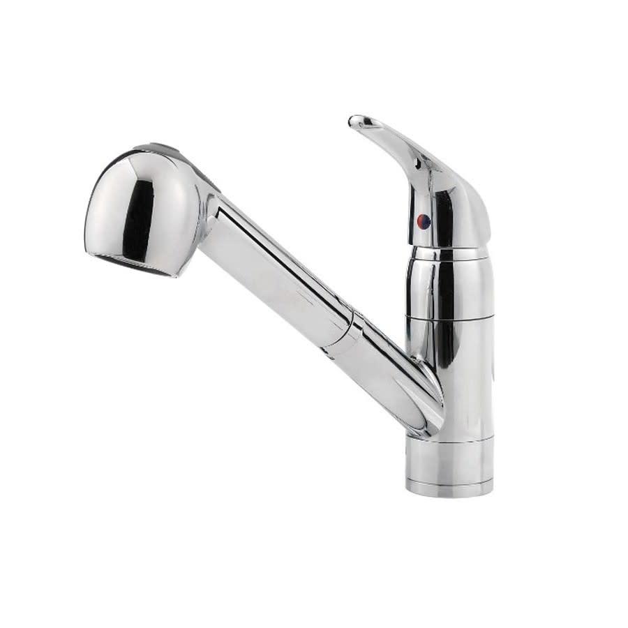 Pfirst Series™ Kitchen Faucet, Deck Mount, ADA, 1 Lever Handle, 1 or 3-Hole, Polished Chrome - p084hi2ust8s1erxppum@2x.jpg