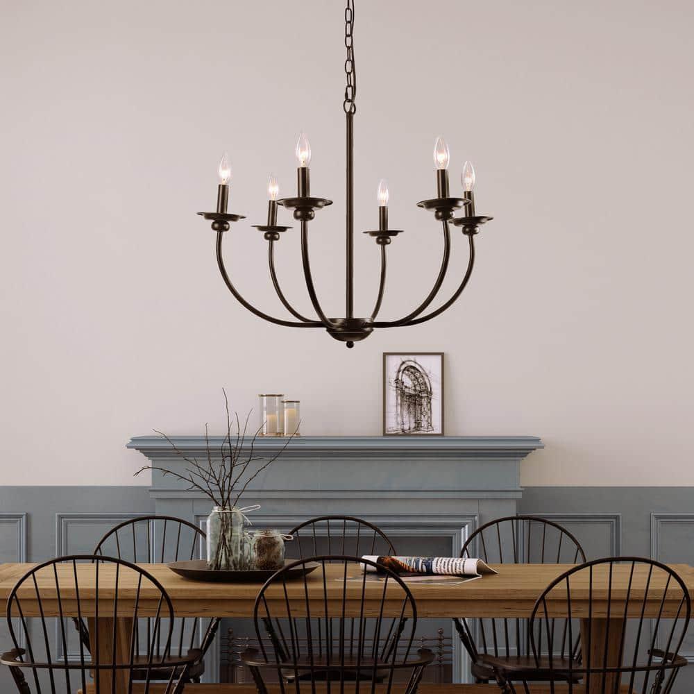 Black Farmhouse Candle Chandelier Light Luraca 6-Light Modern Traditional Chandelier Kitchen Island Pendant Lighting - p0arskalf4nlumh3veva@2x.jpg
