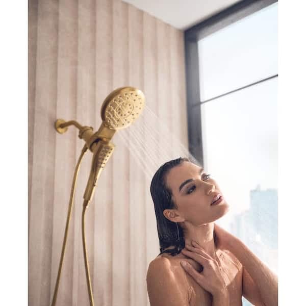 MOEN Verso 8-Spray 7 in .Dual Wall Mount Fixed and Handheld Shower Head 1.75 GPM with Infiniti Dial in Brushed Gold 220C3EPBG - p1zubpveoqly0fowflgy@2x.jpg