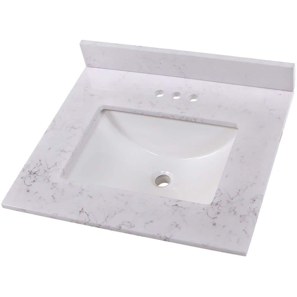 25 in. W x 22 in. D Cultured Marble White Rectangular Single Sink Vanity Top in Pulsar - p5itcurv5fapoaiyonfz@2x.jpg