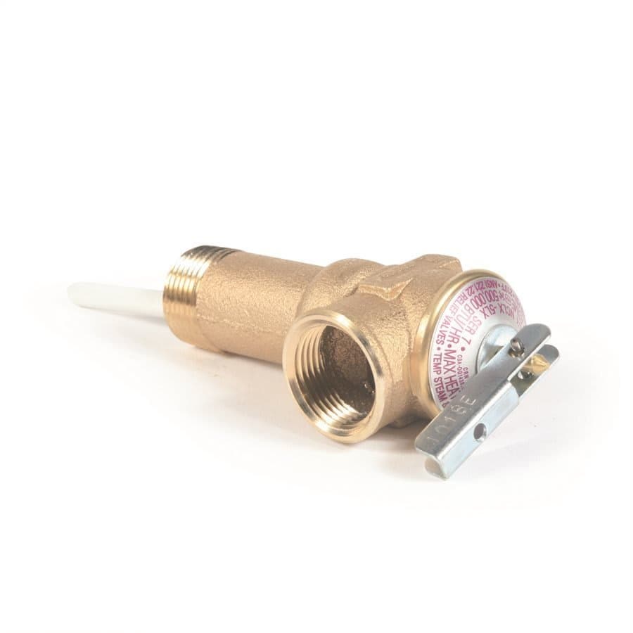 Temperature & Pressure Relief Valve, 3/4 in, MNPT x FNPT, Brass