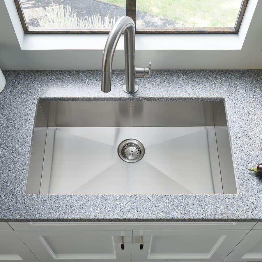 Edgewater 33" Single Basin Stainless Steel Kitchen Sink for Drop In or Undermount Installations with Single Faucet Hole - Drain Included - p8widiwxz3zz4u0dkxwy@2x.jpg