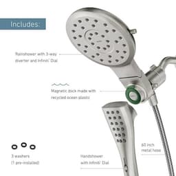 MOEN Verso 8-Spray 7 in. Dual Wall Mount Fixed and Handheld Shower Head with Infiniti Dial in Spot Resist Brushed Nickel 220C2SRN - p94ejwarwgjqvpp2ltox@2x.jpg