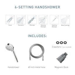 Engage 6-Function 1.75 GPM Hand Shower with Magnetix Technology - Includes Hose and Holding Bracket - pahfjjjyhrvgsyntezen@2x.jpg