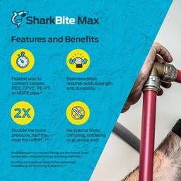 Max 1/2 in. Push-to-Connect x 3/8 in. O.D. Compression Chrome-Plated Brass Quarter-Turn Angle Stop Valve - parl3gbp4hegdyrhsefq@2x.jpg