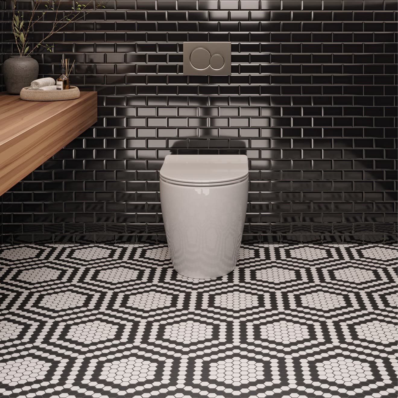 Le Cafe 1" x 1" Matte Porcelain Mosaic Tile - Deco Design 4 - pbfgc0yfzwfq7hazrccu@2x.jpg
