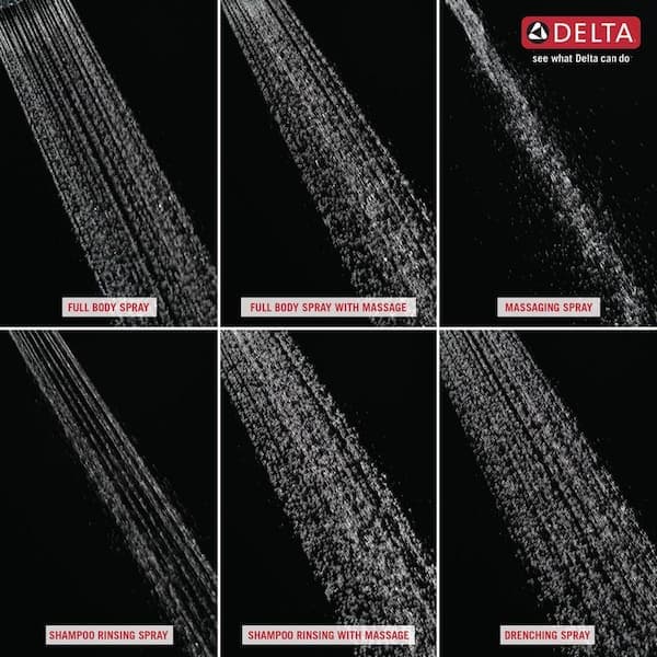 Delta 6-Spray Patterns 1.75 GPM 4.38 in. Wall Mount Fixed Shower Head in Chrome 75641 - pcp6mewtiktwqco7ooik@2x.jpg