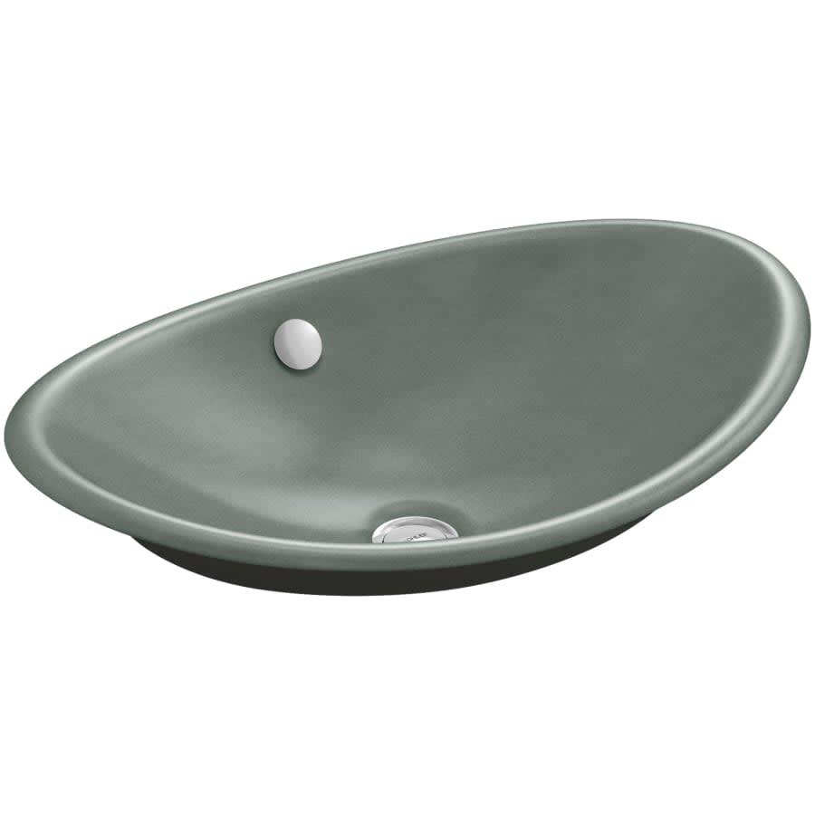 Iron Plains 20-3/4"L Cast Iron Drop-In Semi-Vessel Sink with Overflow and Black Painted Underside - pcq2xqhmz8kmjojm05xl@2x.jpg