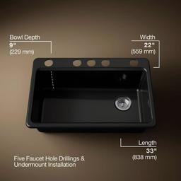 Riverby 33" Undermount Single Basin Enameled Cast Iron Workstation Kitchen Sink with Utility Rack, Sink Rack and Colander, and Intregral Cutting Board - pdckwzyiofb7gfpck0bi@2x.jpg