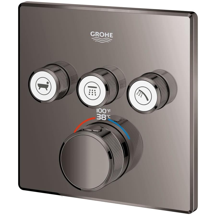 Grohtherm Three Function Thermostatic Valve Trim Only with Four Knob / Push Button Handles, Integrated Diverter, and Volume Control - Less Rough In - pe90ufwwpdse52u6uwvm@2x.jpg
