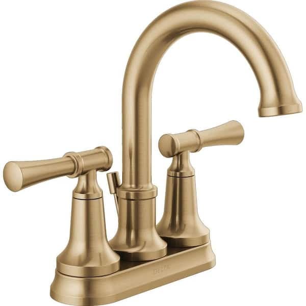 Delta Chamberlain Gold 4 in. Centerset Double-Handle Bathroom Faucet in Champagne Bronze 25747LF-CZ - pfwx8chyggduffd4ncft@2x.jpg